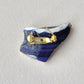 Arita Ware Kintsugi Obidome (Sash Clip), Japanese Pattern, Oriental Design, Tokachi-ishi Obsidian, Natural Stone, Traditional Craft, #450