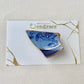 Arita Ware Kintsugi Obidome (Sash Clip), Japanese Pattern, Oriental Design, Tokachi-ishi Obsidian, Natural Stone, Traditional Craft, #450