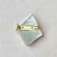 Arita Ware Kintsugi Obidome (Sash Clip), Japanese Pattern, Oriental Design, Tokachi-ishi Obsidian, Natural Stone, Traditional Craft, #450