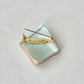 Arita Ware Kintsugi Obidome (Sash Clip), Japanese Pattern, Oriental Design, Tokachi-ishi Obsidian, Natural Stone, Traditional Craft, #450