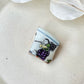 Arita Ware Kintsugi Obidome (Sash Clip), Japanese Pattern, Oriental Design, Tokachi-ishi Obsidian, Natural Stone, Traditional Craft, #450