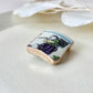 Arita Ware Kintsugi Obidome (Sash Clip), Japanese Pattern, Oriental Design, Tokachi-ishi Obsidian, Natural Stone, Traditional Craft, #450