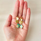 Hagi Ware Kintsugi Screw-Back Clip-On Earrings, Blue, Dangling, Traditional Craft, #489