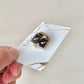 Arita Ware Kintsugi Obidome (Sash Clip), Japanese Pattern, Oriental Design, Tokachi-ishi Obsidian, Natural Stone, Traditional Craft, #450