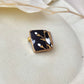 Arita Ware Kintsugi Obidome (Sash Clip), Japanese Pattern, Oriental Design, Tokachi-ishi Obsidian, Natural Stone, Traditional Craft, #450