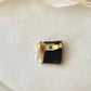 Arita Ware Kintsugi Obidome (Sash Clip), Japanese Pattern, Oriental Design, Tokachi-ishi Obsidian, Natural Stone, Traditional Craft, #450