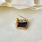 Arita Ware Kintsugi Obidome (Sash Clip), Japanese Pattern, Oriental Design, Tokachi-ishi Obsidian, Natural Stone, Traditional Craft, #450