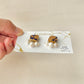 [Hardware Fixed] Arita Ware Kintsugi Earrings, Floral & Leaf Pattern, Japanese Traditional Pattern, Surgical Stainless Steel, #432
