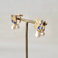 [Hardware Fixed] Arita Ware Kintsugi Earrings, Floral & Leaf Pattern, Japanese Traditional Pattern, Surgical Stainless Steel, #432