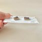 Hagi Ware Kintsugi Screw-Back Clip-On Earrings, Blue, Dangling, Traditional Craft, #489