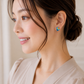 【Premium Series】 京・清水焼  金継ぎ サージカルステンレス ピアス ターコイズブルー ＃a44