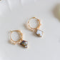 Arita Ware Kintsugi Earrings, Floral & Leaf Pattern, Surgical Stainless Steel, Traditional Craft, #433