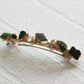 Arita ware / Karatsu ware - Kintsugi Barrette - Pink - Morganite - Natural Stone - Traditional Crafts - Hair Clip - Large - a27