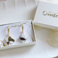 Arita Ware Kintsugi Earrings, Floral & Leaf Pattern, Surgical Stainless Steel, Traditional Craft, #433