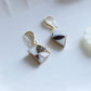 Arita Ware Kintsugi Earrings, Floral & Leaf Pattern, Surgical Stainless Steel, Traditional Craft, #433