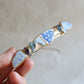 Arita ware / Karatsu ware - Kintsugi Barrette - Pink - Morganite - Natural Stone - Traditional Crafts - Hair Clip - Large - a27