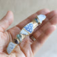 Arita ware / Karatsu ware - Kintsugi Barrette - Pink - Morganite - Natural Stone - Traditional Crafts - Hair Clip - Large - a27