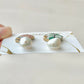 Imari Ware Kintsugi Titanium Earrings Gold Carnelian