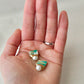 Imari Ware Kintsugi Titanium Earrings Gold Carnelian