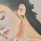 Imari Ware Kintsugi Titanium Earrings Gold Carnelian