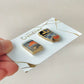 Imari Ware Kintsugi Titanium Earrings Gold Carnelian