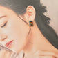 Imari Ware Kintsugi Titanium Earrings Gold Carnelian