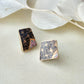 Imari Ware Kintsugi Titanium Earrings Gold Carnelian