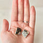Imari Ware Kintsugi Titanium Earrings Gold Carnelian