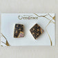 Imari Ware Kintsugi Titanium Earrings Gold Carnelian