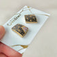 Imari Ware Kintsugi Titanium Earrings Gold Carnelian