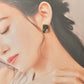 Imari Ware Kintsugi Titanium Earrings Gold Carnelian