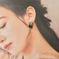 Imari Ware Kintsugi Titanium Earrings Gold Carnelian