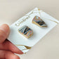 Imari Ware Kintsugi Titanium Earrings Gold Carnelian