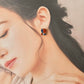 Imari Ware Kintsugi Titanium Earrings Gold Carnelian