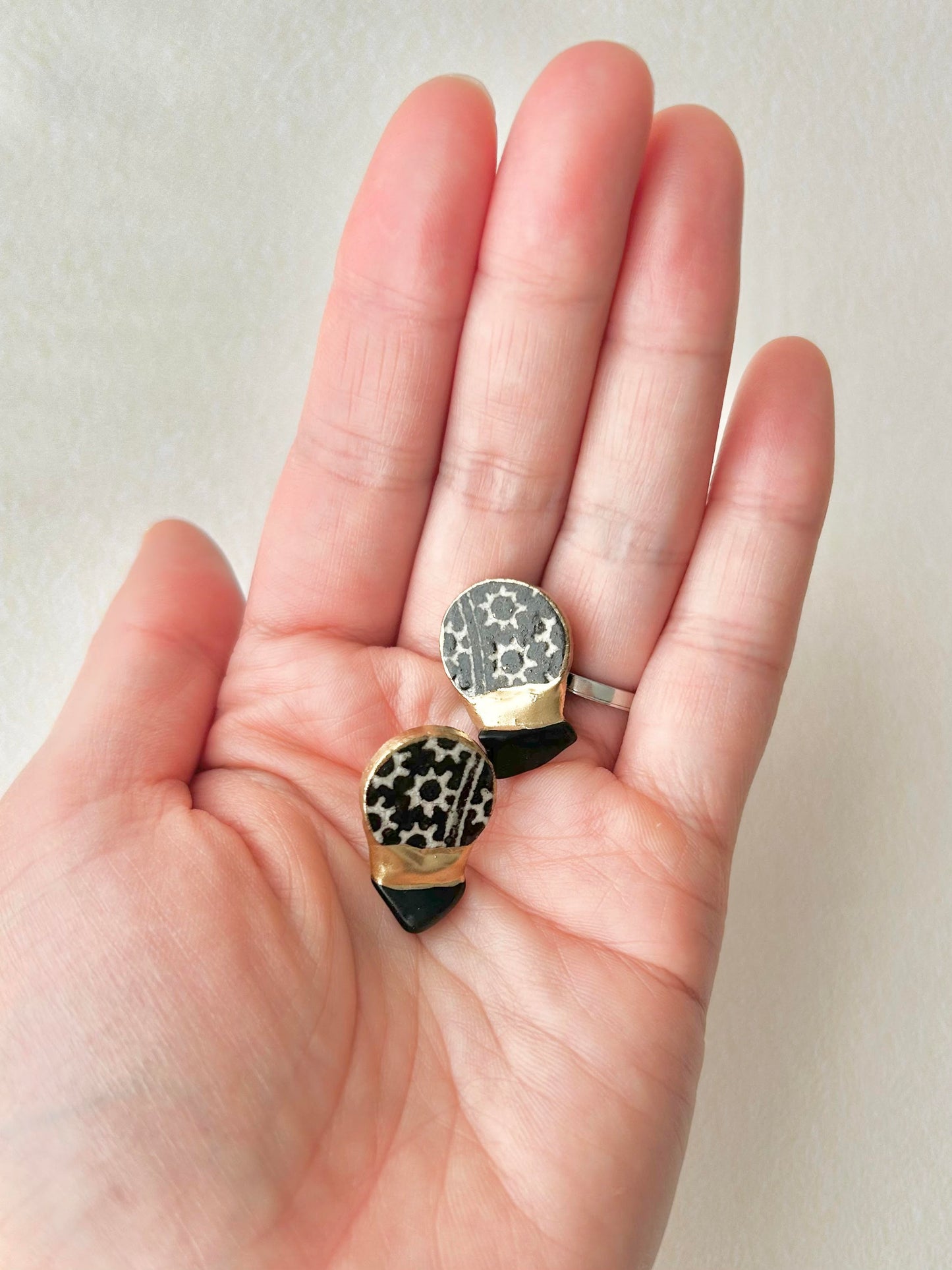 Sea Drifted Porcelain Kintsugi Ring one-size-fits-all 