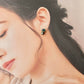 Imari Ware Kintsugi Titanium Earrings Gold Carnelian