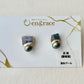 Imari Ware Kintsugi Titanium Earrings Gold Carnelian