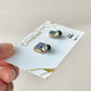 Imari Ware Kintsugi Titanium Earrings Gold Carnelian