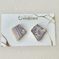 Imari Ware Kintsugi Titanium Earrings Gold Carnelian
