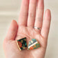 Imari Ware Kintsugi Titanium Earrings Gold Carnelian