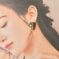 Imari Ware Kintsugi Titanium Earrings Gold Carnelian