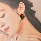 Imari Ware Kintsugi Titanium Earrings Gold Carnelian