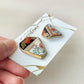 Imari Ware Kintsugi Titanium Earrings Gold Carnelian
