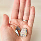 Imari Ware Kintsugi Titanium Earrings Gold Carnelian