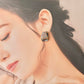 Imari Ware Kintsugi Titanium Earrings Gold Carnelian