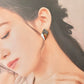 Imari Ware Kintsugi Titanium Earrings Gold Carnelian