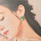 Imari Ware Kintsugi Titanium Earrings Gold Carnelian