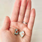 Imari Ware Kintsugi Titanium Earrings Gold Carnelian