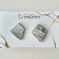 Imari Ware Kintsugi Titanium Earrings Gold Carnelian