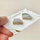 Imari Ware Kintsugi Titanium Earrings Gold Carnelian